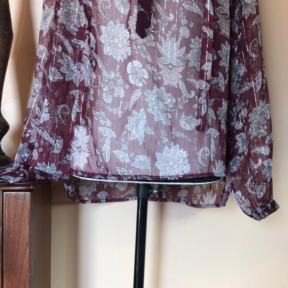 Lucky brand sheer patterned top - Picture 4 of 6